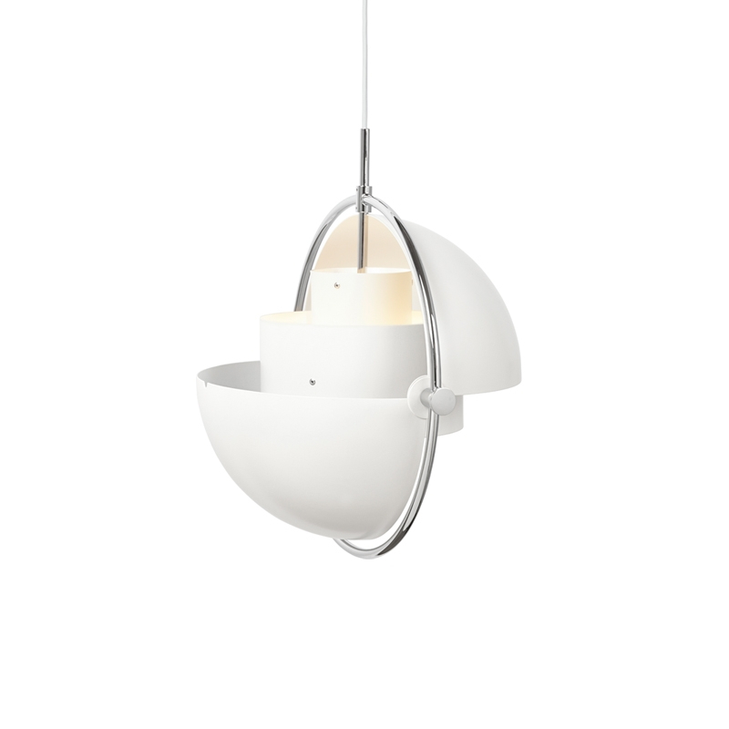 Suspension MULTI-LITE Chrome/ blanc GUBI