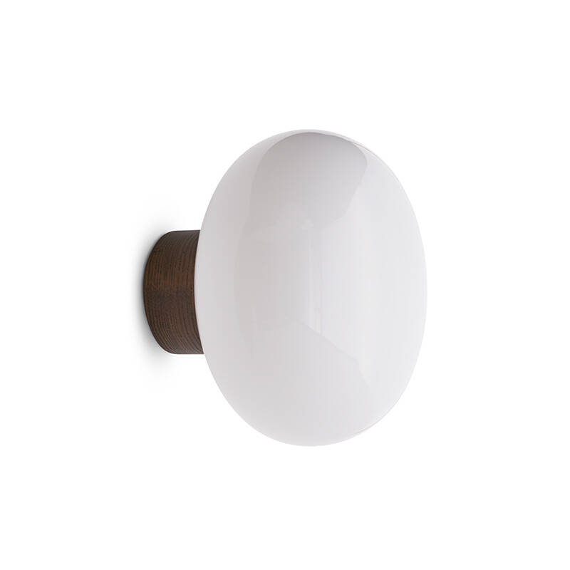 KARL-JOHAN Chêne fumé / Verre opalin blanc