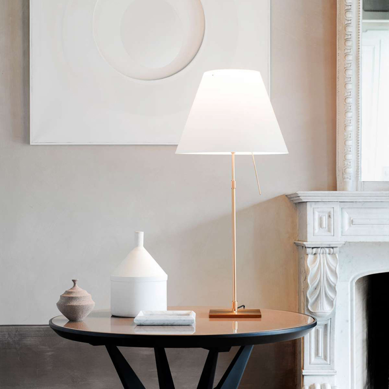 Lampe à poser COSTANZA Blanc/ aluminium LUCEPLAN