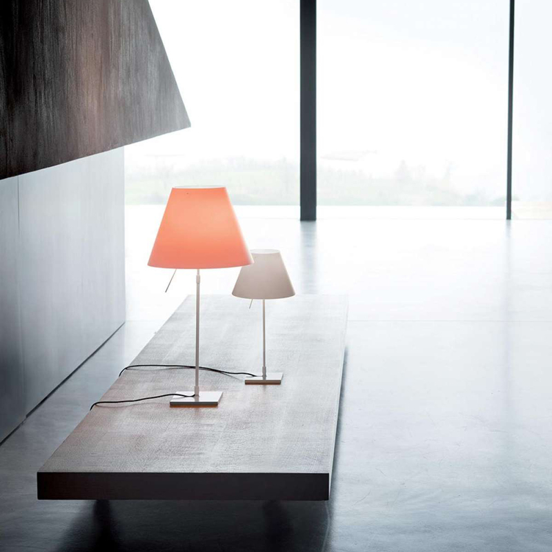 Lampe à poser COSTANZA Blanc/ aluminium LUCEPLAN