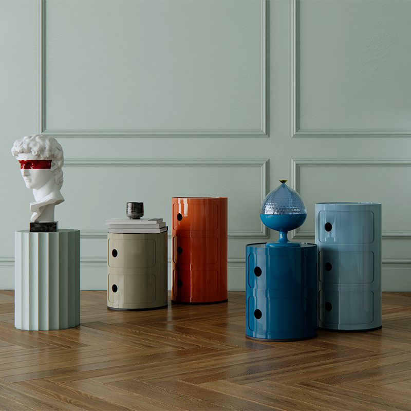 Meuble de rangement COMPONIBILI 2 tiroirs Tourterelle KARTELL
