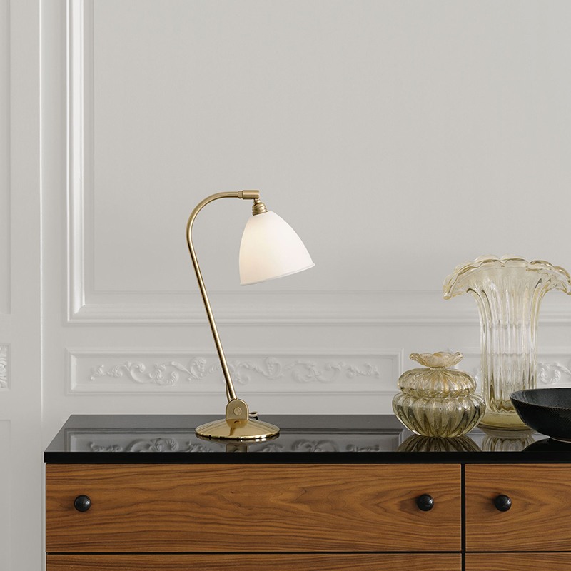 Lampe à poser BESTLITE BL2 Laiton/ blanc GUBI