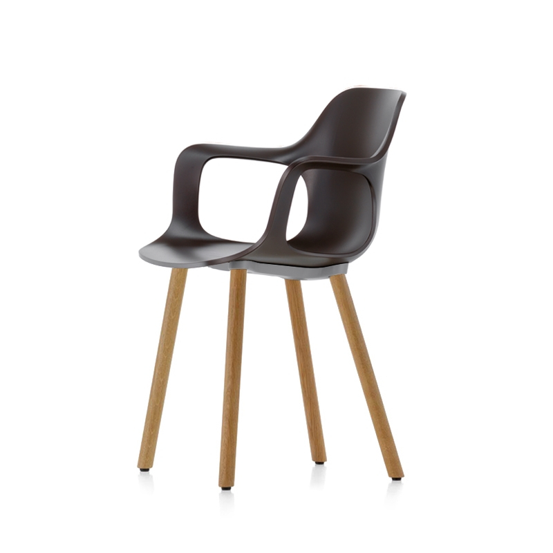 Chaise HAL RE ARMCHAIR WOOD Noir RE VITRA