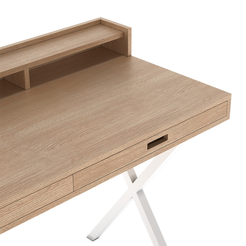 Bureau HYPPOLITE chêne Bleu d'eau HARTO