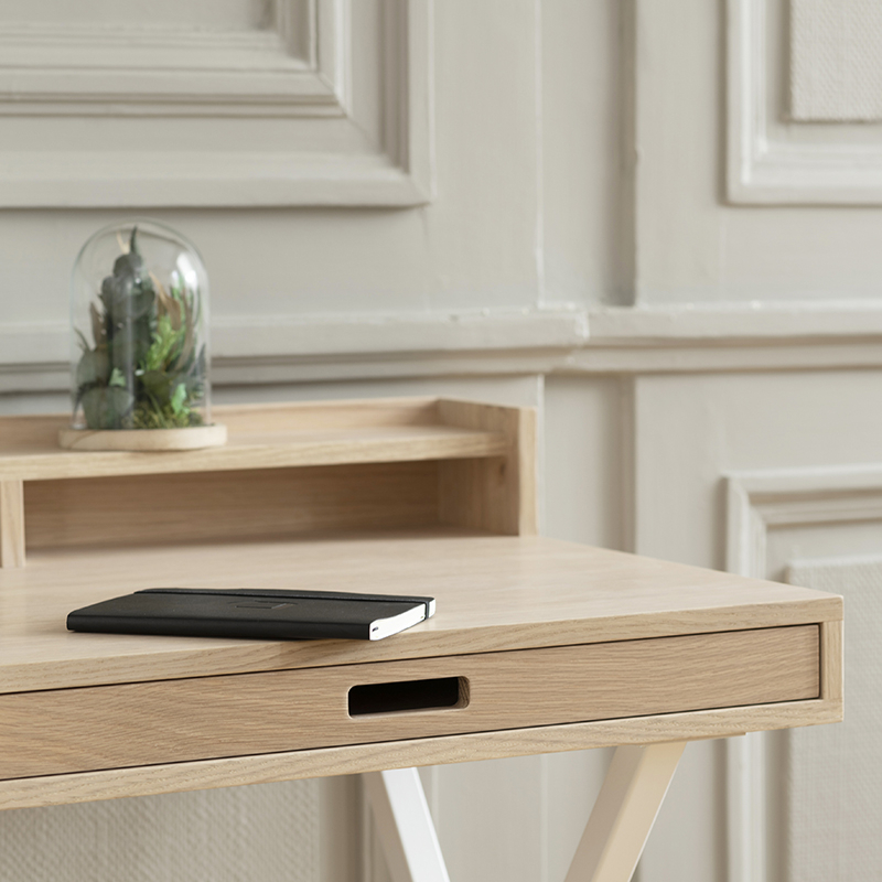 Bureau HYPPOLITE chêne Bleu d'eau HARTO