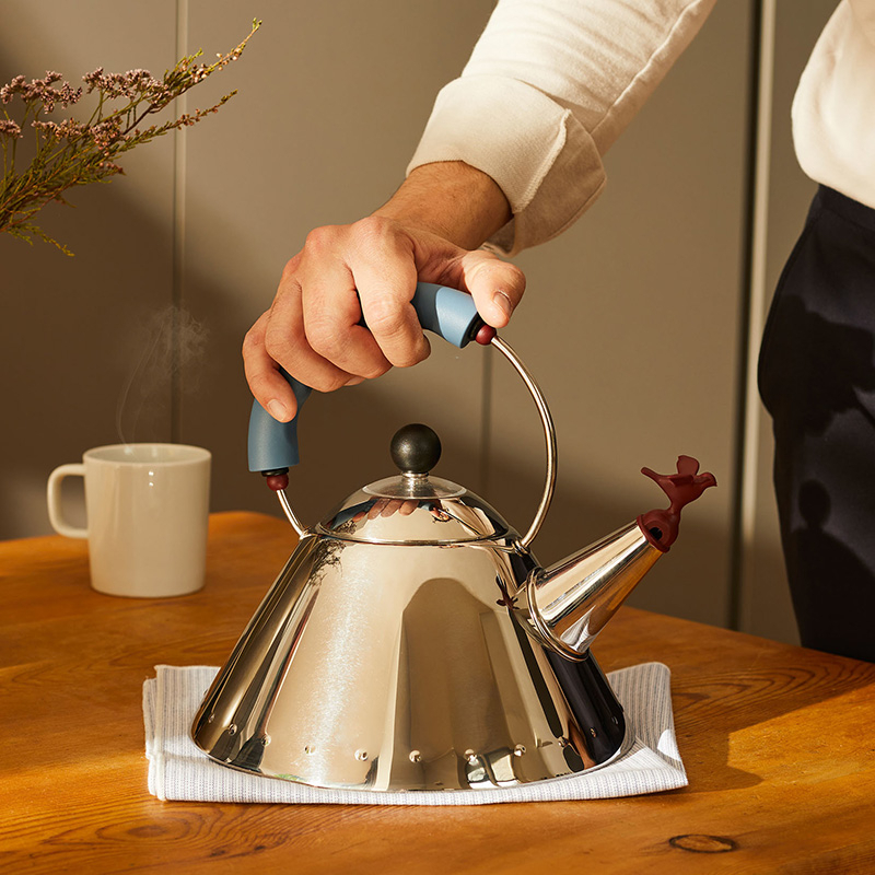Café & Thé Bouilloire 9093 Bleu clair ALESSI
