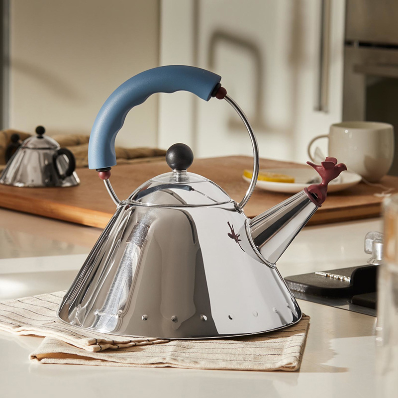 Café & Thé Bouilloire 9093 Bleu clair ALESSI