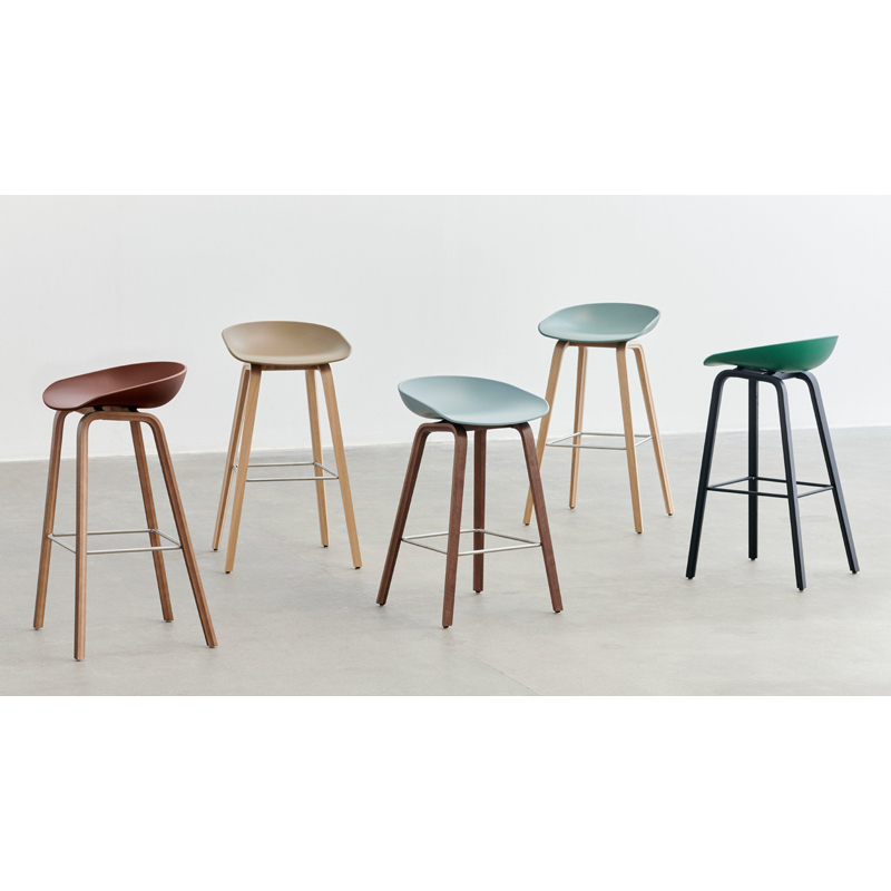 Tabouret haut ABOUT A STOOL AAS 32 H75 Pastel green HAY
