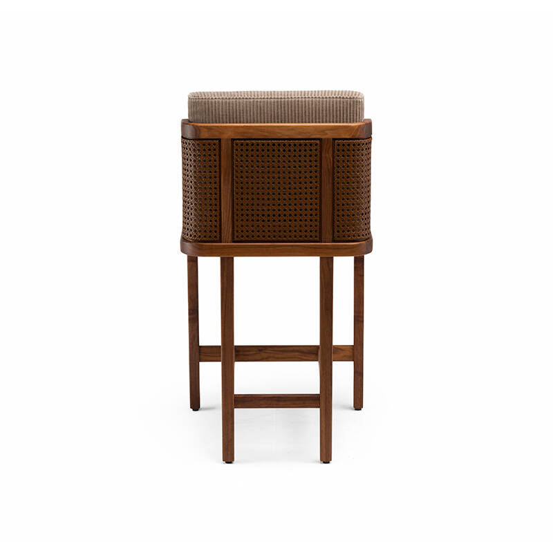 Tabouret haut THRONE Noyer danois huilé / Phlox 243 DE LA ESPADA