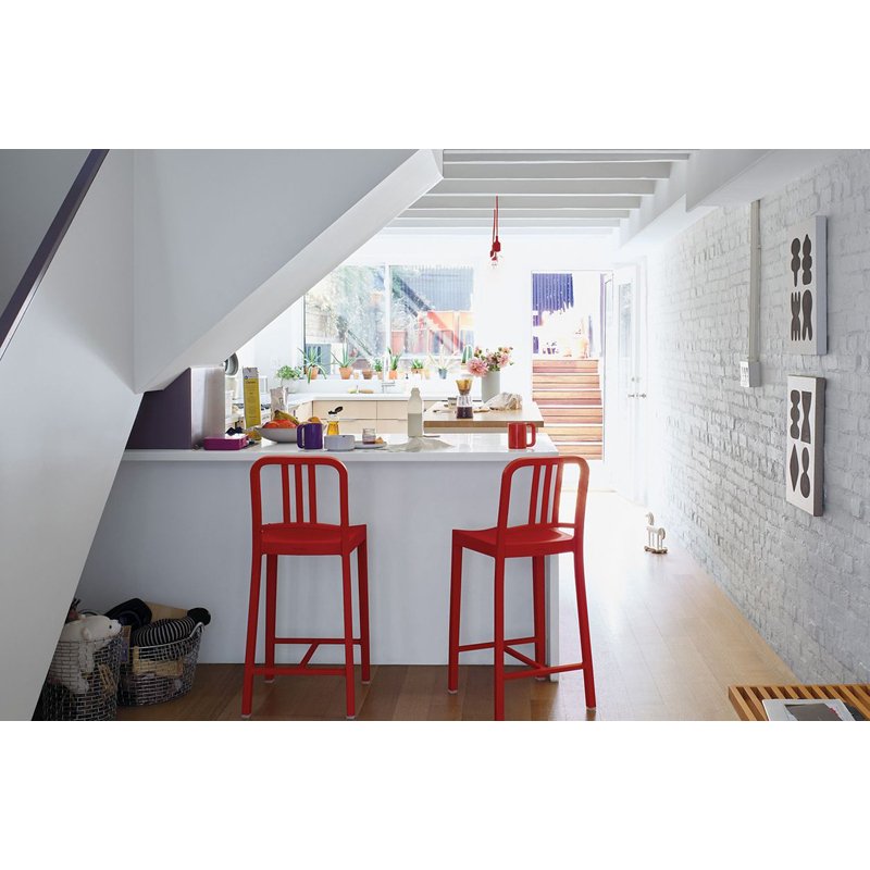 Tabouret haut 111 NAVY STOOL Blanc EMECO
