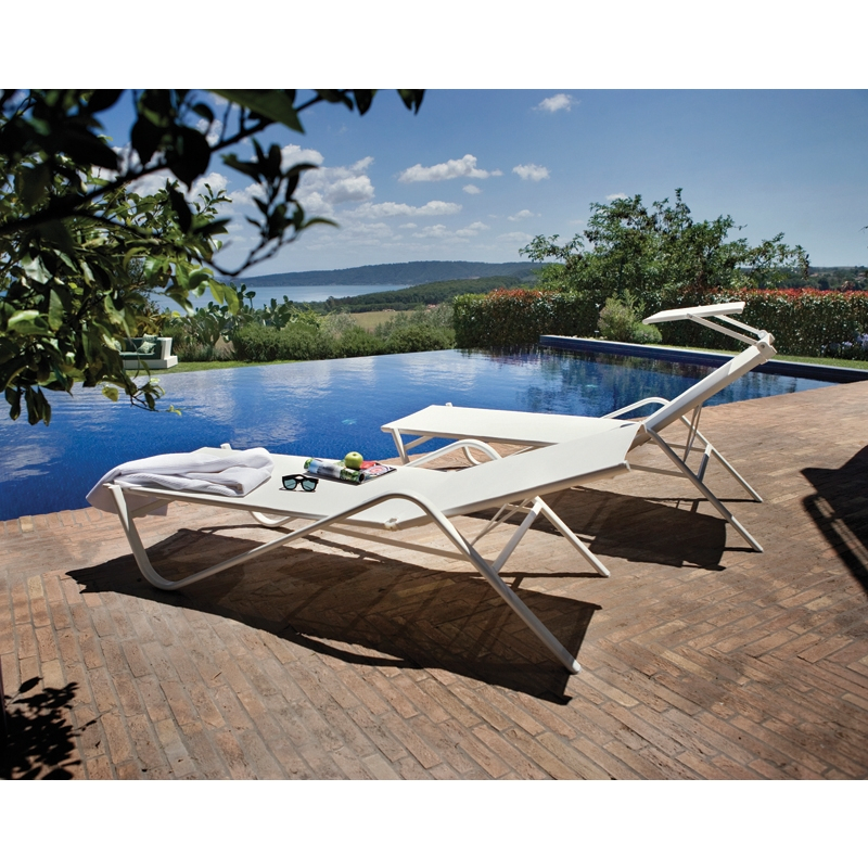 Bain de soleil, chaise longue et hamac HOLLY Blanc EMU