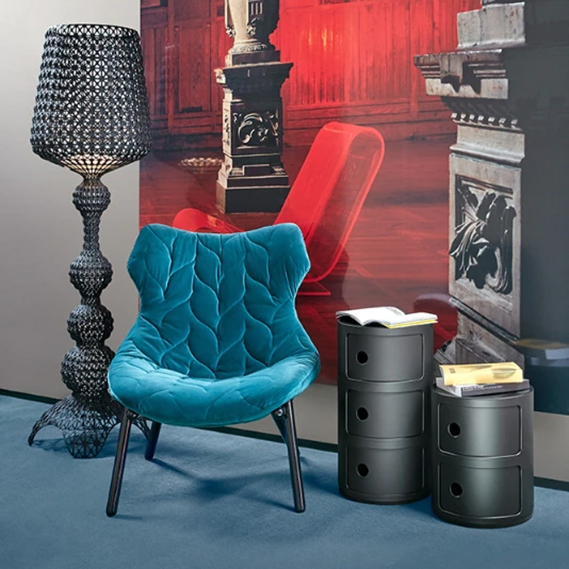 Meuble de rangement COMPONIBILI RECYCLED 3 tiroirs Noir KARTELL