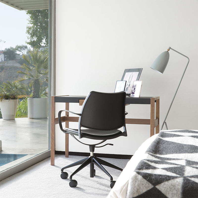 Fauteuil de bureau GAS Noir/ chrome STUA