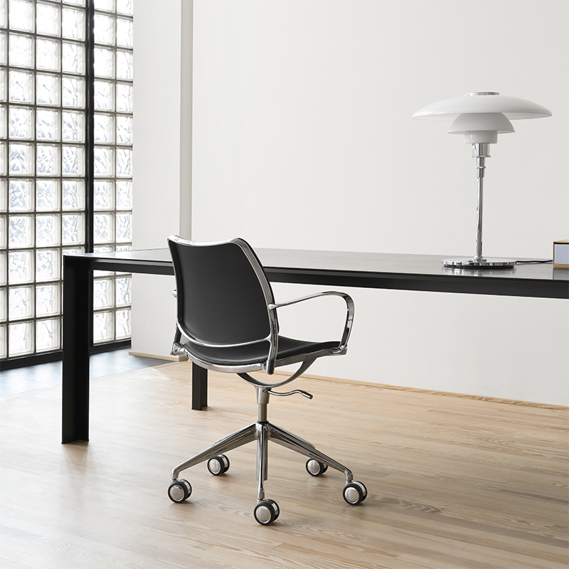 Fauteuil de bureau GAS Noir/ chrome STUA