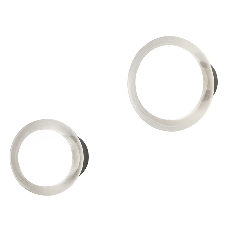 NABILA 552.42 Chrome noir / verre fumé