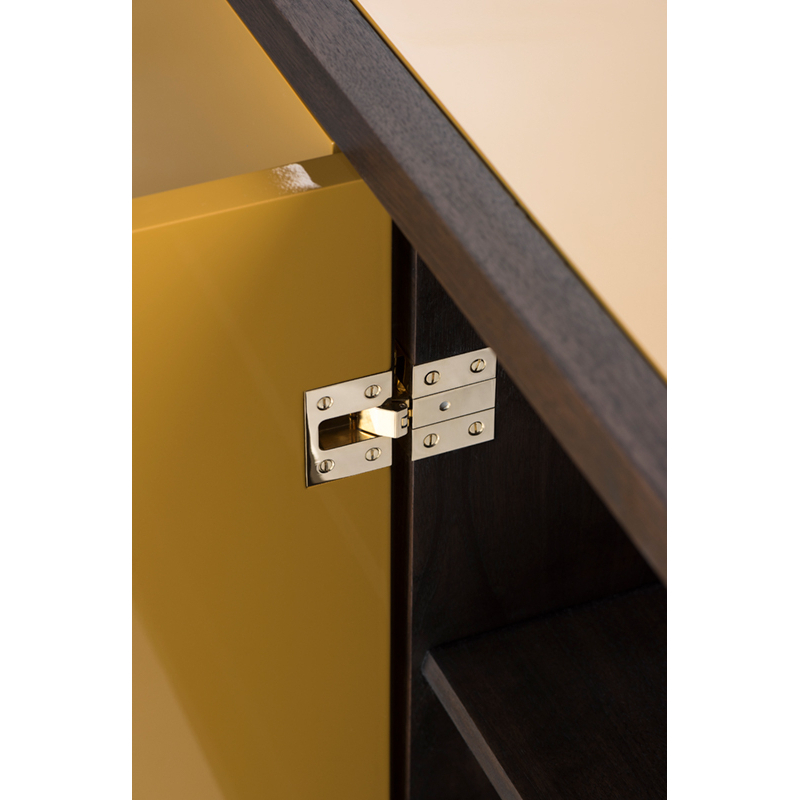 Meuble de rangement Buffet CLASSON 4 portes Noyer danois huilé / HDF Ochre DE LA ESPADA