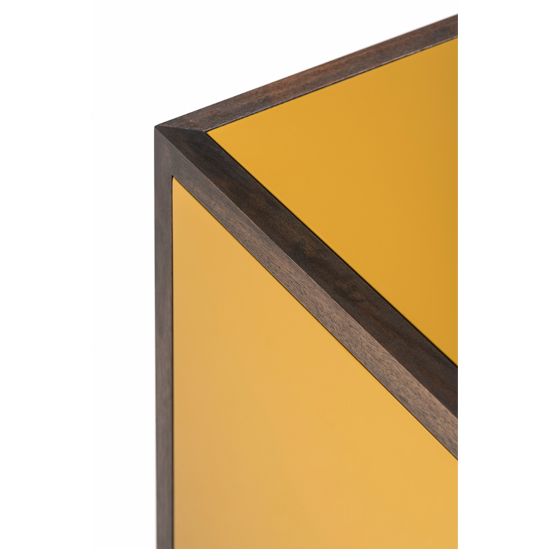 Meuble de rangement Buffet CLASSON 4 portes Noyer danois huilé / HDF Ochre DE LA ESPADA