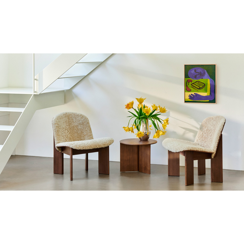 Fauteuil CHISEL SHEEPSKIN Sheepskin Mohawi 21/ noyer HAY