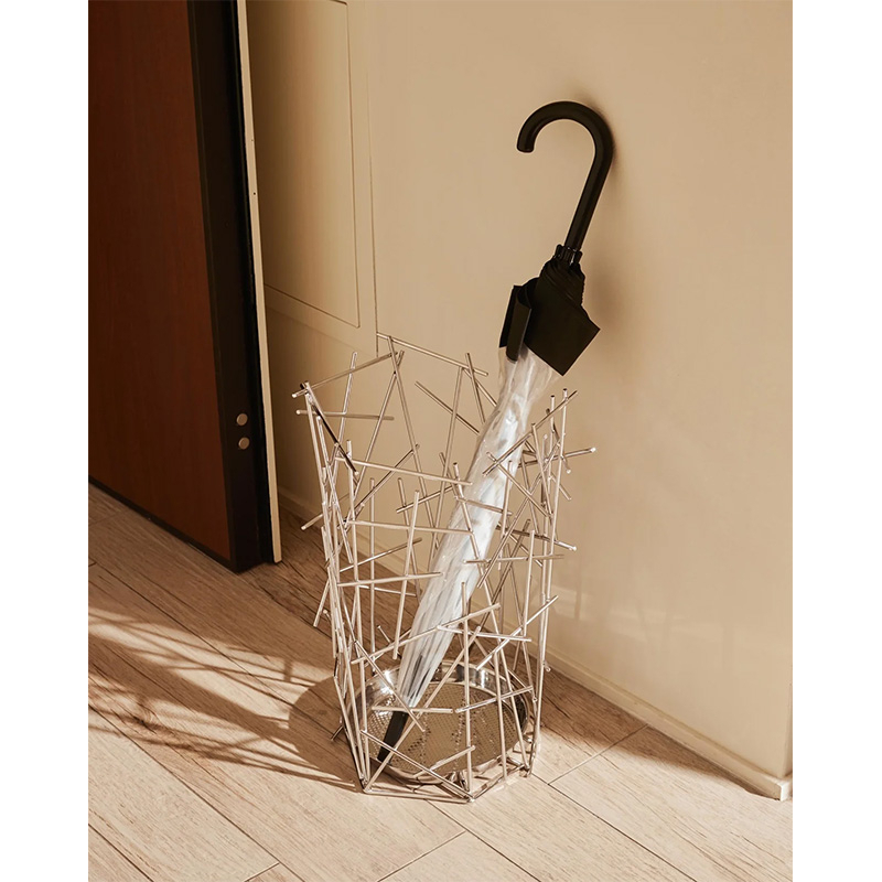 Petit rangement Porte-parapluie BLOW UP Chrome ALESSI