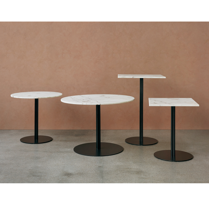 Table HARBOUR COLUMN 60x70 marbre Marbre blanc cassé AUDO COPENHAGEN