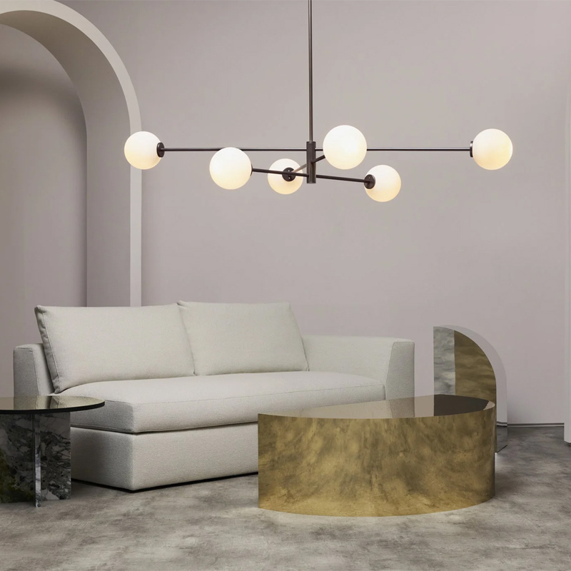Suspension TREVI Large Laiton satiné CTO LIGHTING