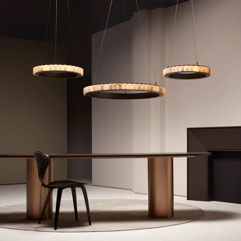Suspension AVALON Large Laiton satiné CTO LIGHTING