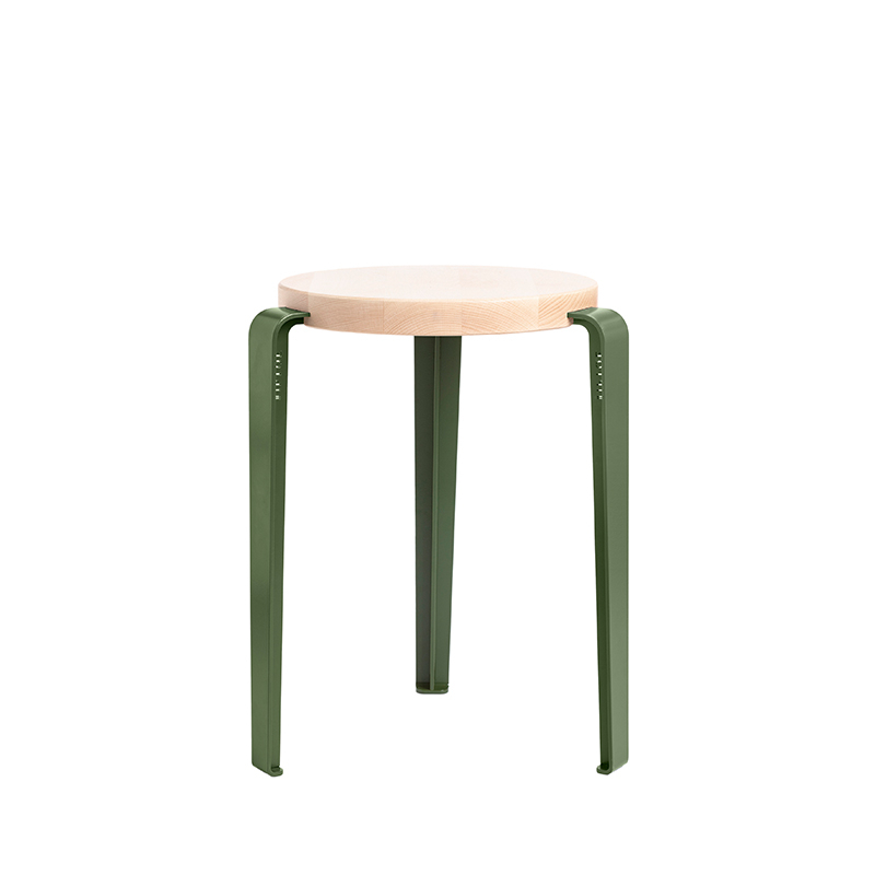 Tabouret LOU Hêtre Vert Romarin TIPTOE