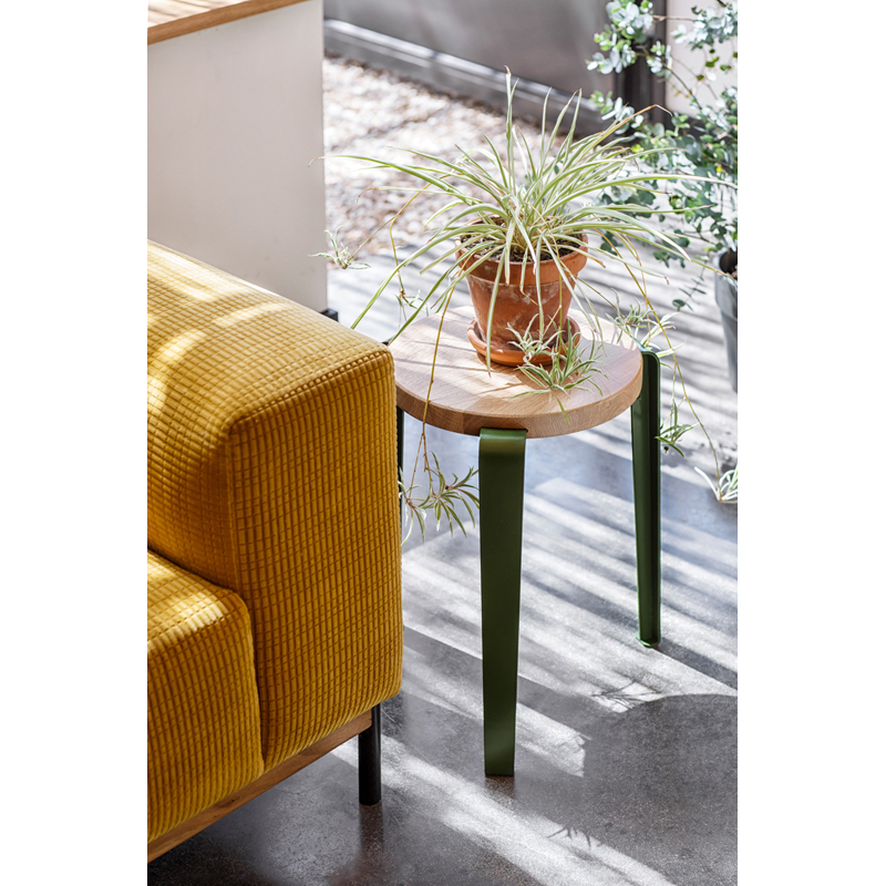 Tabouret LOU Hêtre Vert Romarin TIPTOE