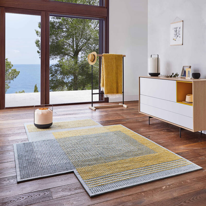 Tapis Tapis CANEVAS GEO Gris GAN