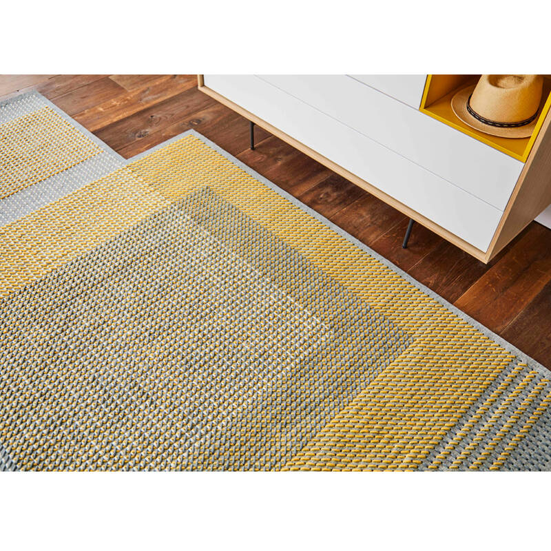 Tapis Tapis CANEVAS GEO Gris GAN
