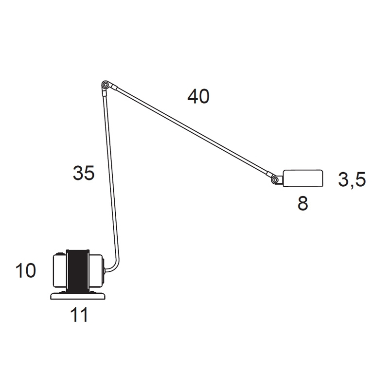 Lampe de bureau DAPHINE CLASSIC Nickel brossé LUMINA
