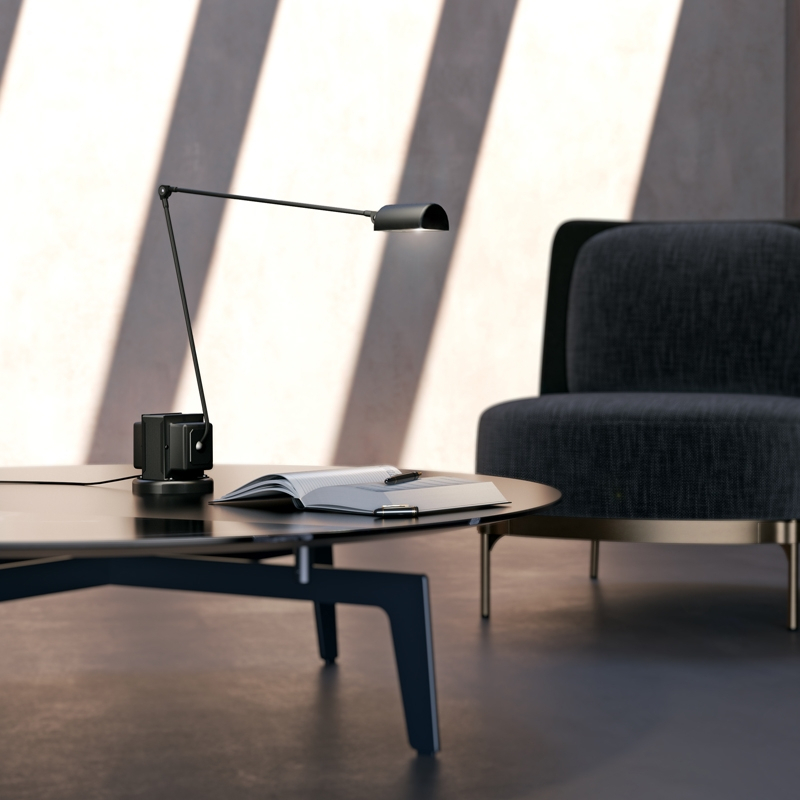 Lampe de bureau DAPHINE LED Nickel brossé LUMINA
