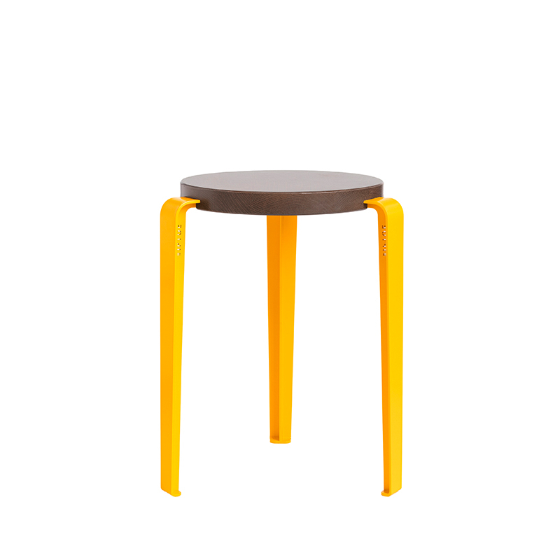 Tabouret LOU Chêne Teinté Jaune Tournesol TIPTOE