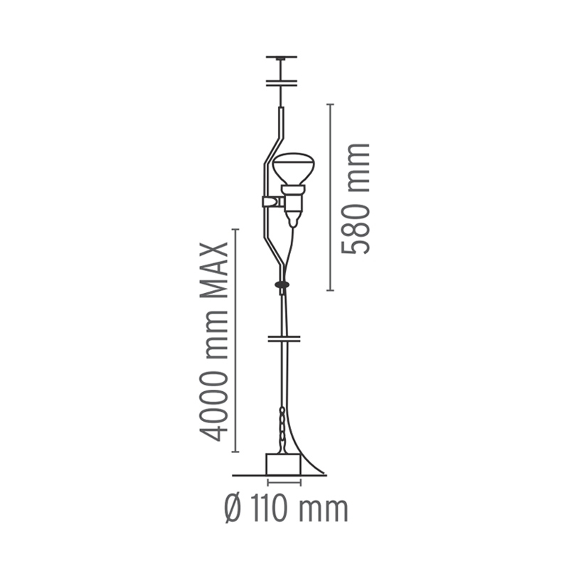 Suspension PARENTESI Noir FLOS