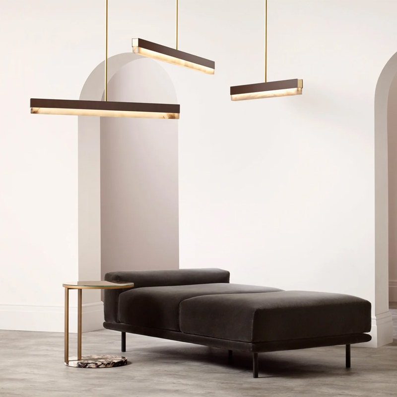 Suspension ARTES 600 Laiton satiné CTO LIGHTING