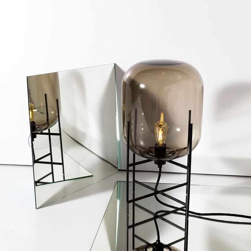 Lampadaire ODA MEDIUM Ambre/ noir PULPO