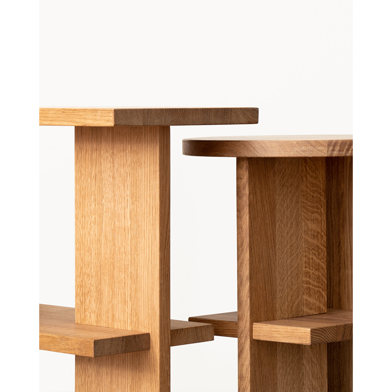 Table d'appoint guéridon TEE Rond Chêne NINE