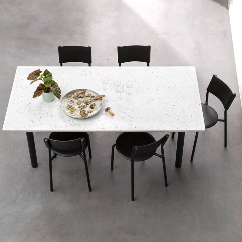 Table NEW MODERN Plastique Recyclé Blanc Nuage TIPTOE
