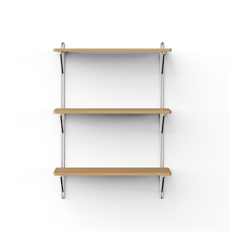 Etagère INLINE WALL H 90 Chêne/ inox NINE