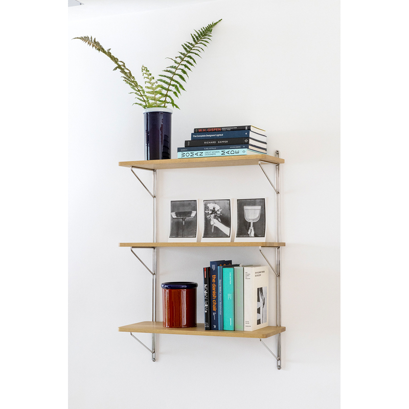 Etagère INLINE WALL H 90 Chêne/ inox NINE