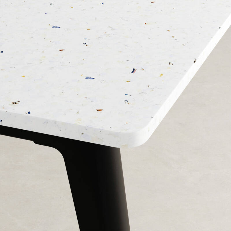 Bench Bench NEW MODERN 2 places Plastique Recyclé Noir graphite TIPTOE