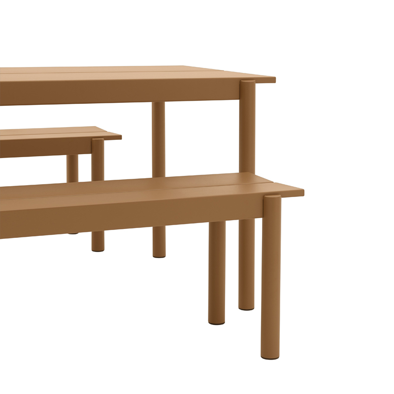 Banc LINEAR STEEL Noir MUUTO