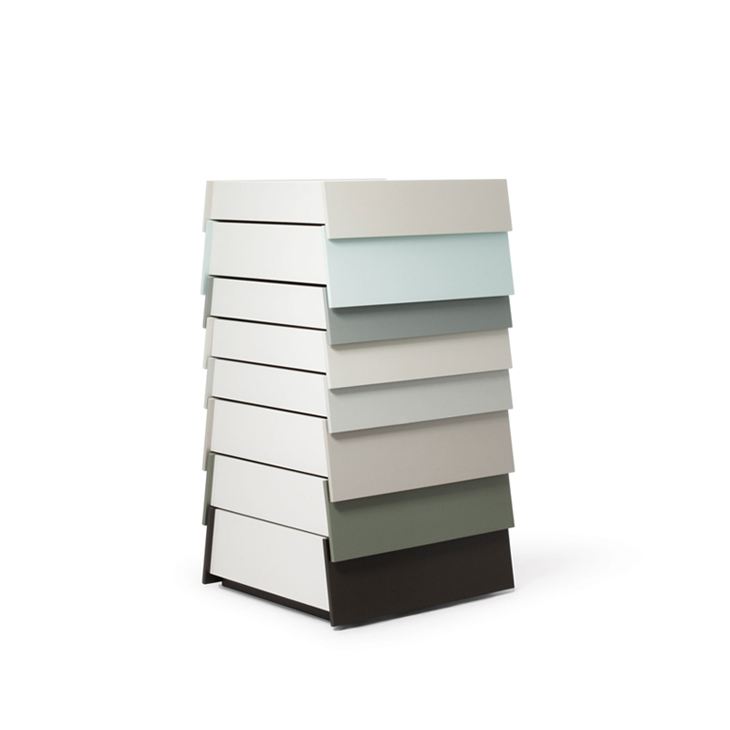 Meuble de rangement STACK 8 tiroirs Gris ESTABLISHED & SONS
