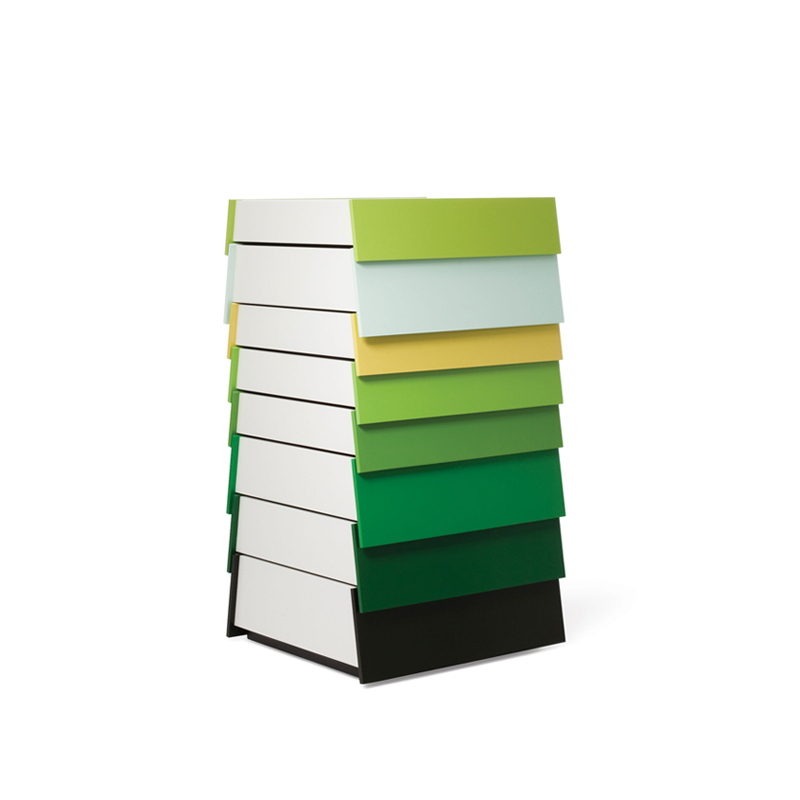 Meuble de rangement STACK 8 tiroirs Vert ESTABLISHED & SONS