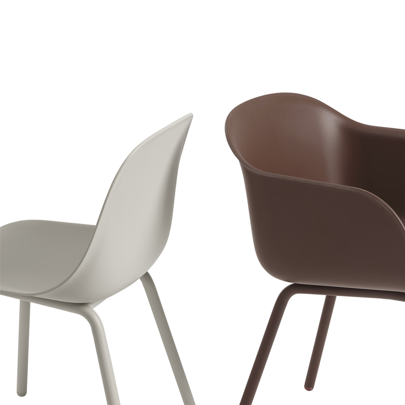 Chaise FIBER OUTDOOR Noir MUUTO