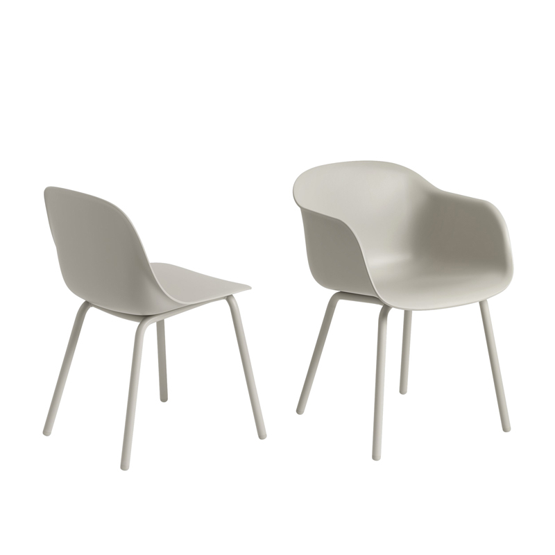 Chaise FIBER OUTDOOR Gris MUUTO
