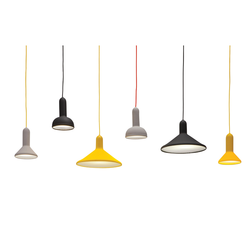 Suspension TORCH CONE S1 Gris / câble rouge  ESTABLISHED & SONS