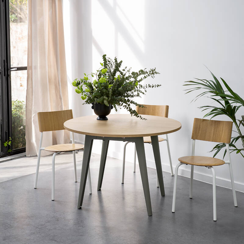 NEW MODERN Chêne Ø 110 Gris Eucalyptus