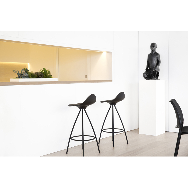 Tabouret haut ONDA Taupe/ chrome STUA