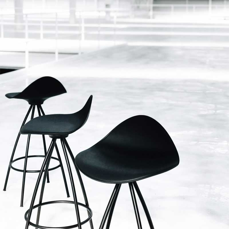 Tabouret haut ONDA Taupe/ chrome STUA